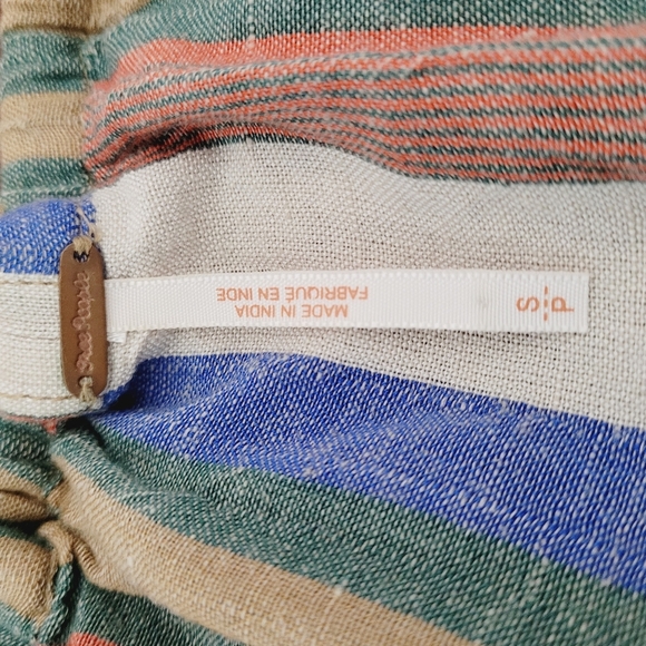 FREE PEOPLE stripe hippie boho off shoulder shirt top blouse SMALL - Picture 5 of 6